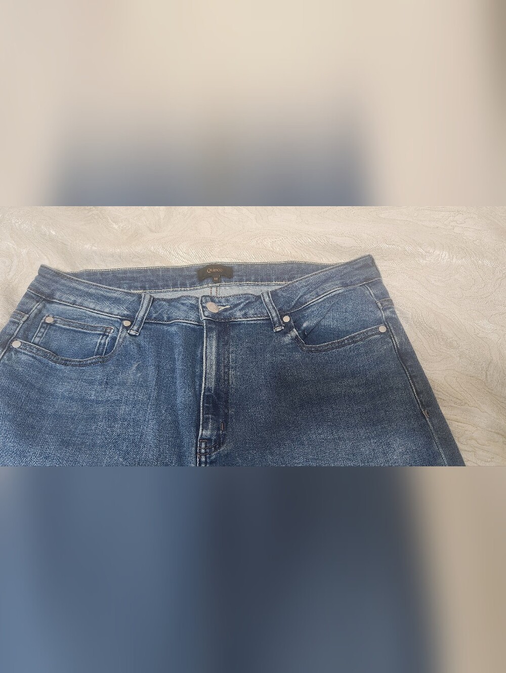 Quince Bella Stretch Kick Flare Jean Size 33S Excellent Condition - Picture 6 of 12